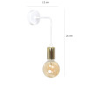 Suspension Design Vesio Métal une Lampe Boule Déporté Blanc Style Minimaliste 