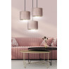 Suspension Design Hilde Métal 3 lampes Cylindres Roses Style Moderne 