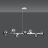 Suspension Design  Rossi Métal 8 lampes Boules Transparentes Style Chic 