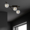 Plafonnier Design Smart Métal 3 lampes Boules Argentées Style Minimaliste 