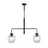 Suspension Design Lukka Métal 2 lampes Déportées Transparentes Style Minimaliste 