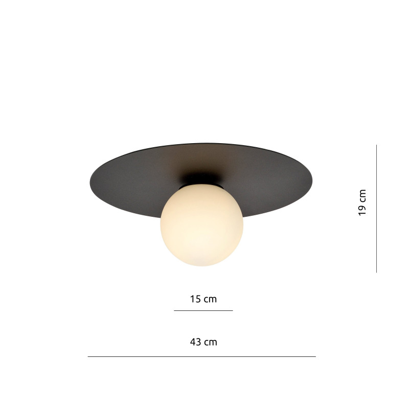 Plafonnier Design Solar Métal une Lampe Boule Cercle Blanche Style chic 