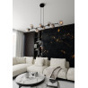 Suspension Design  Rossi Métal 8 lampes Boules Argentées Style Chic 