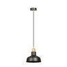 Suspension Design Ibor Métal une Lampe Coupole Suspendue Noire Style Moderne 