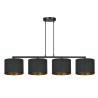 Suspension Design Hilde Métal 4 lampes Cylindres Noires Style Moderne 