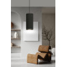 Suspension Design Bente Tissu une Lampe Tube Noire Style Chic 