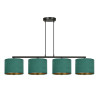 Suspension Design Hilde Métal 4 lampes Cylindres Vertes Style Moderne 