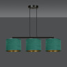 Suspension Design Hilde Métal 3 lampes Cylindres Vertes Style Moderne 