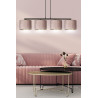 Suspension Design Hilde Métal 4 lampes Cylindres Roses Style Moderne 