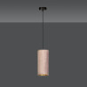 Suspension Design Bente Tissu une Lampe Tube Rose Style Vintage 