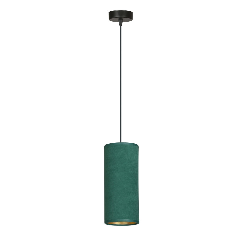 Suspension Design Bente Tissu une Lampe Tube Verte Style Vintage 