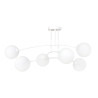 Plafonnier Design Pregos Métal 6 lampes Boules Déportées Blanches Style Minimaliste 