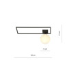 Plafonnier Design Imago Métal une Lampe Boule Blanche Style Industriel 