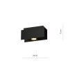 Plafonnier Design Kenno Métal une Lampe Rectangulaire Noire Style Minimaliste 