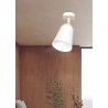 Plafonnier Design Atlas Métal et Bois une Lampe Spot Blanc et bois Style Scandinave 