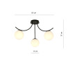 Plafonnier Design Boston Métal 3 lampes Boules Blanches Style Moderne 