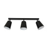 Plafonnier Design Prism Métal 3 lampes Spots Noires et Blanches Style Moderne 