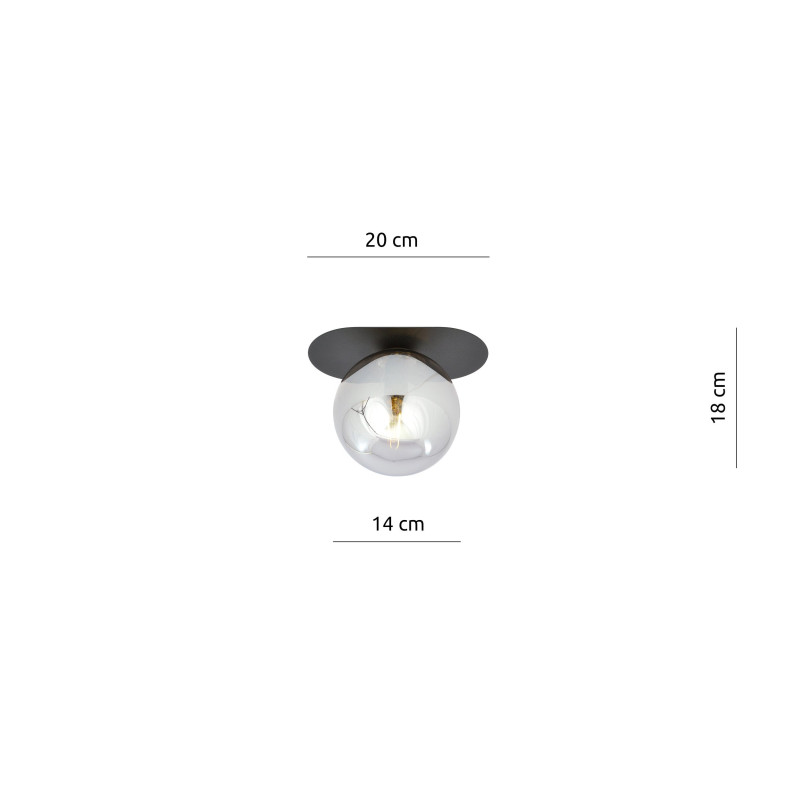 Plafonnier Design Plaza Métal une Lampe Boule Argentée Style Minimaliste 