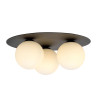 Plafonnier Design Solar Métal 3 lampes Boules Cercles Blanches Style chic 