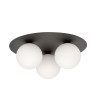 Plafonnier Design Solar Métal 3 lampes Boules Cercles Blanches Style chic 