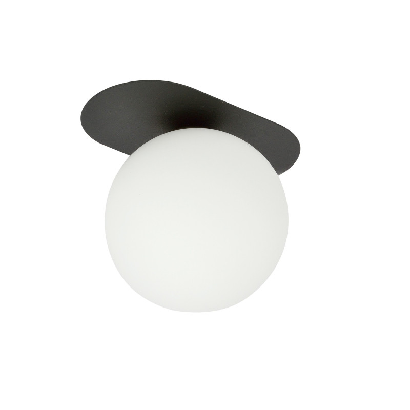 Plafonnier Design Plaza Métal une Lampe Boule Blanche Style Minimaliste 