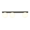 Plafonnier Design Fit Métal 3 lampes Boules Blanches Style Minimaliste 