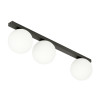 Plafonnier Design Fit Métal 3 lampes Boules Blanches Style Minimaliste 