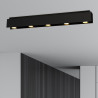 Plafonnier Design Kenno Métal 5 lampes Rectangles Noires Style Minimaliste 