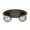 Plafonnier Design Solar Métal 2 lampes Boules Cercles Argentées Style chic 