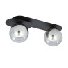 Plafonnier Design Plaza Métal 2 lampes Boules Argentées Style Minimaliste 