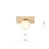 Plafonnier Design Kenzo Métal / Contreplaqué / Verre une Lampe Boule Beige Style Minimaliste 