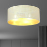 Plafonnier Design Aston Métal 3 lampes Rondes Blanches Style Chic 