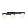 Plafonnier Design Plaza Métal 3 lampes Boules Blanches Style Minimaliste 