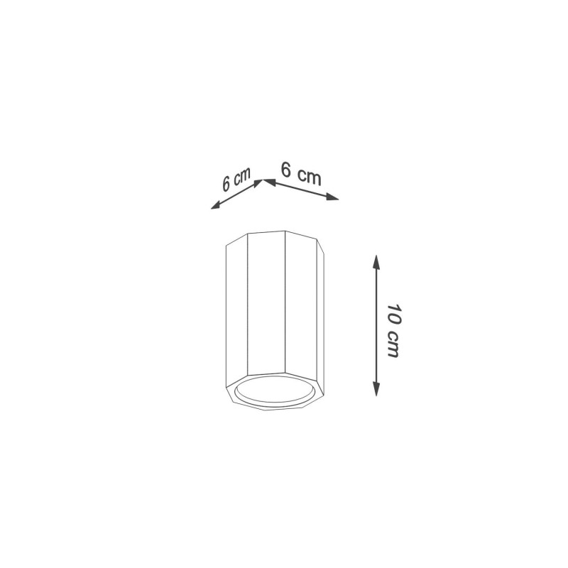 10 Downlight de surface ZEKE GU10 - chêne 