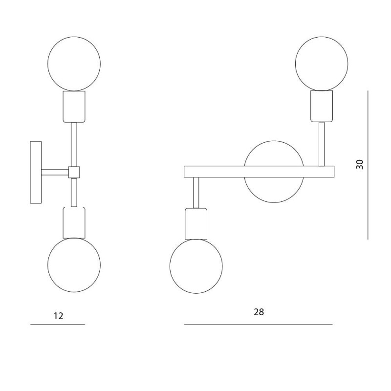 Applique ALTA 2 2xE27 - blanc 