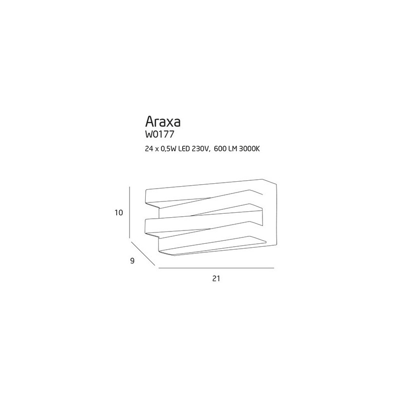 Applique ARAXA LED 12W 3000K - blanc 