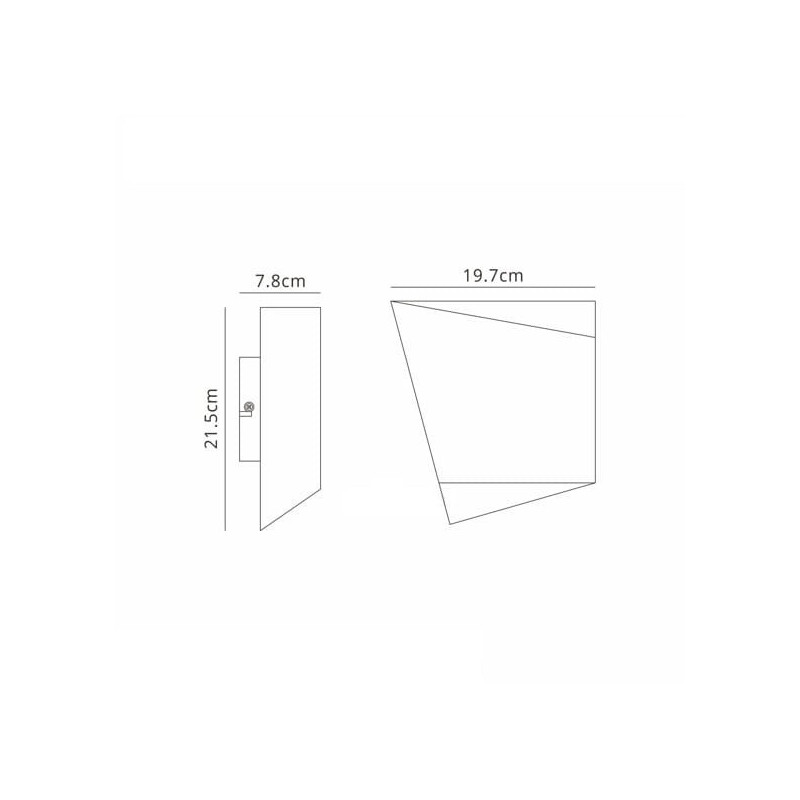 Applique ASIMETRIC I GX53 - noir 