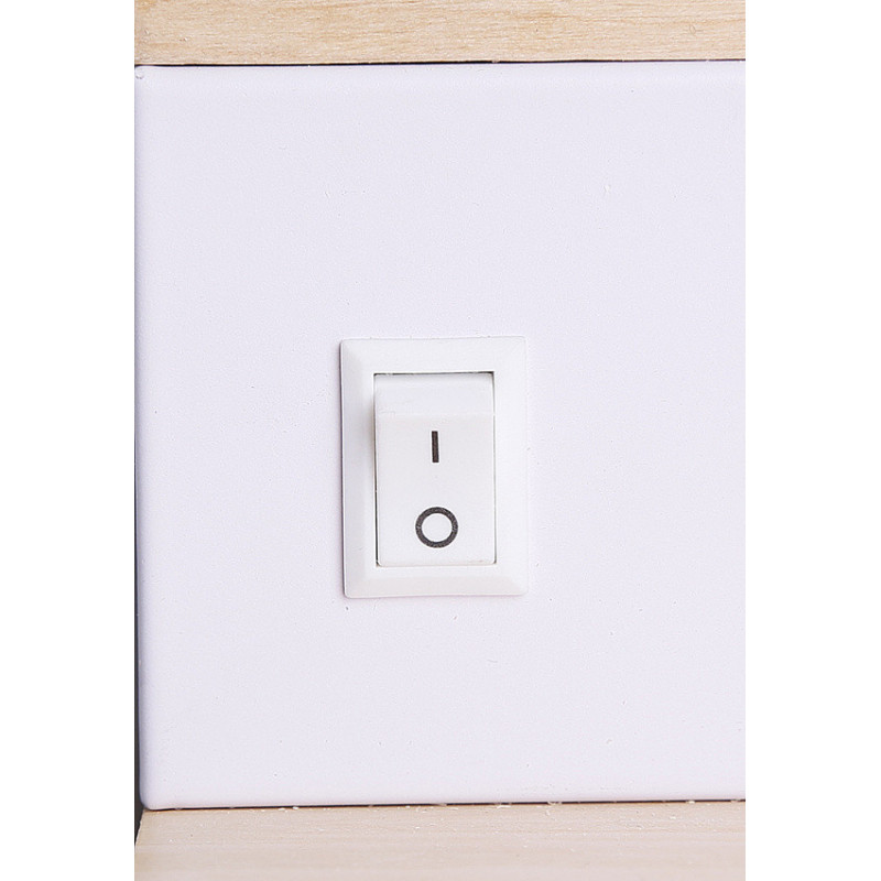 Applique avec étagère ANET up / down LED 4W 4000K USB - blanc / bois 