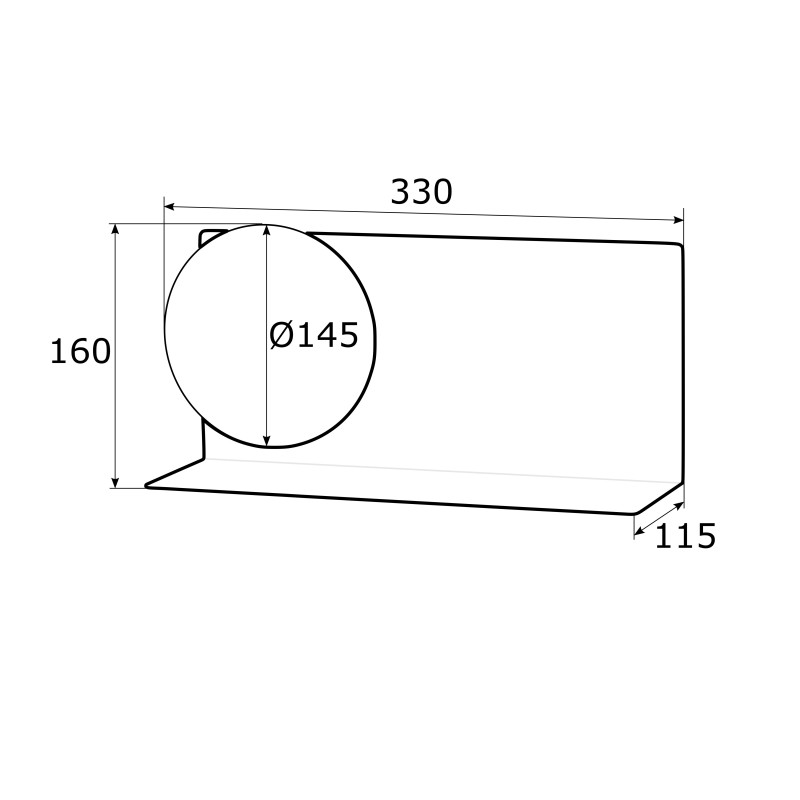 Applique avec fonction étagère CALVIA LED 9W 3000K - orange 