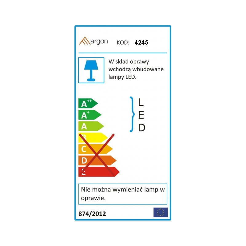 Applique avec fonction étagère CALVIA LED 9W 3000K - orange 