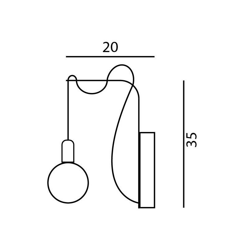 Applique BORNHOLM E27 - blanc 