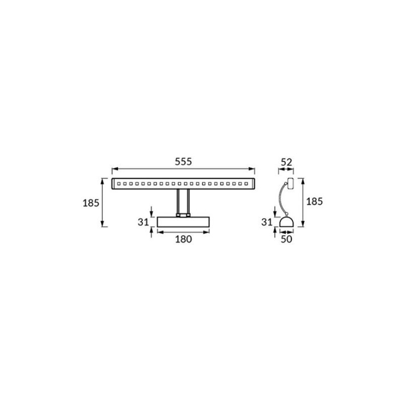 Applique BRENA LED 6W LAITON ANTIC 4000K 