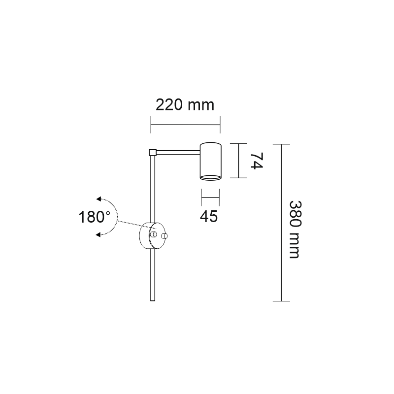 Applique DAKATA GU10 MR11 - blanc 