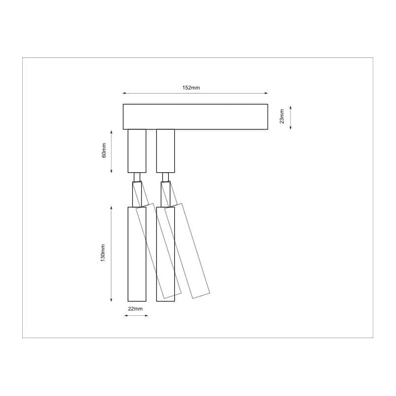 Applique DOHAR ALHA E 2xG9 - blanc / chrome 