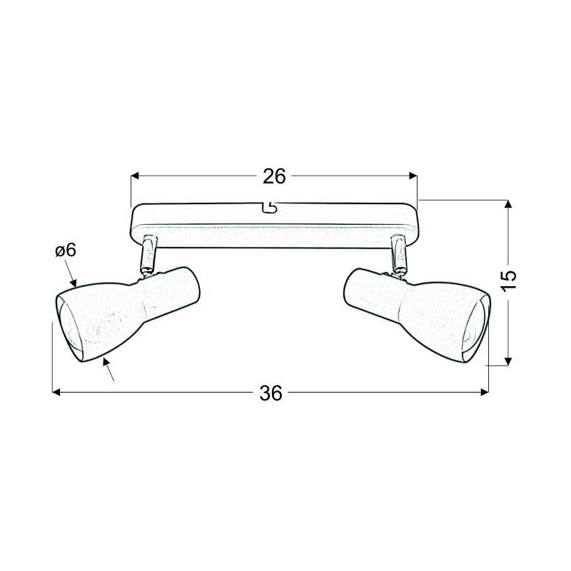 Applique et plafonnier PICARDO 2xE14 - blanc 