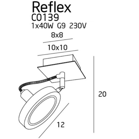 Applique et plafonnier REFLEX G9 - blanc 