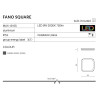 Applique FANO S LED 9W IP54 gris foncé 