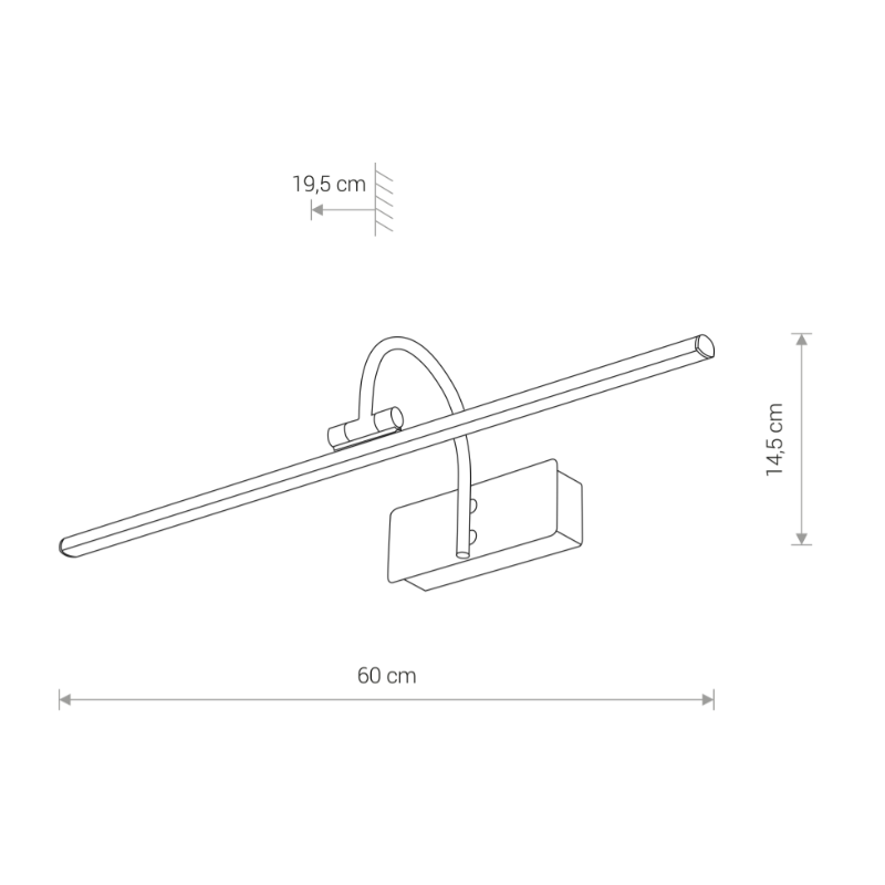 Applique GIOTTO BRASS M LED 12W 3000K - laiton antique 