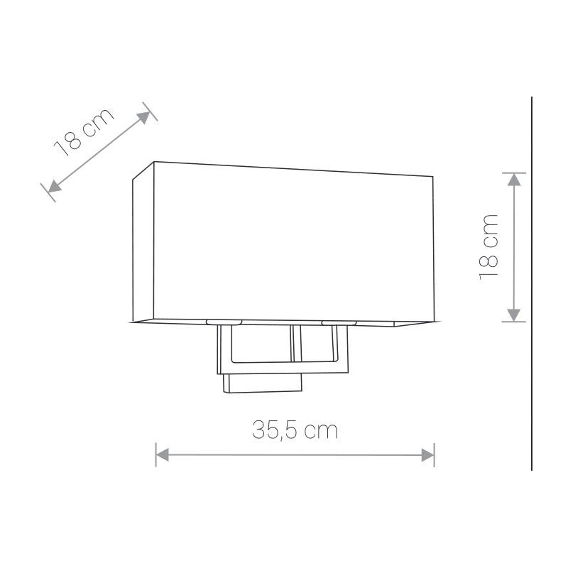 Applique HOTEL II E27 - gris 