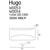Applique HUGO LED 5W 3000K - aluminium / blanc 